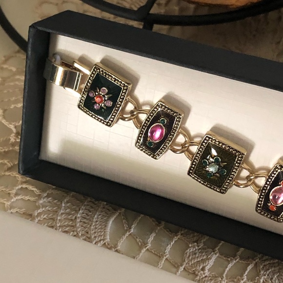 NAPIER Enamel Panel Bracelet - Picture 5 of 9